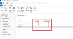 Companies Page in Dynamics NAV 2017
