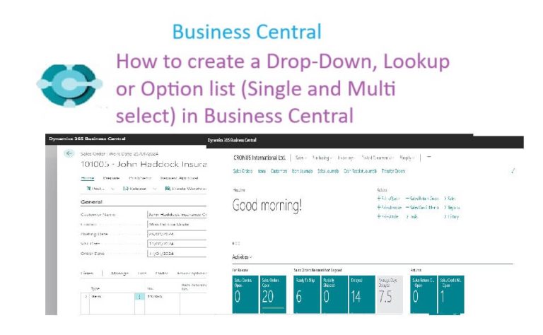 How to Create a Drop-Down, Lookup or Option list (Single and Multi select) in Business Central easy steps with real life example